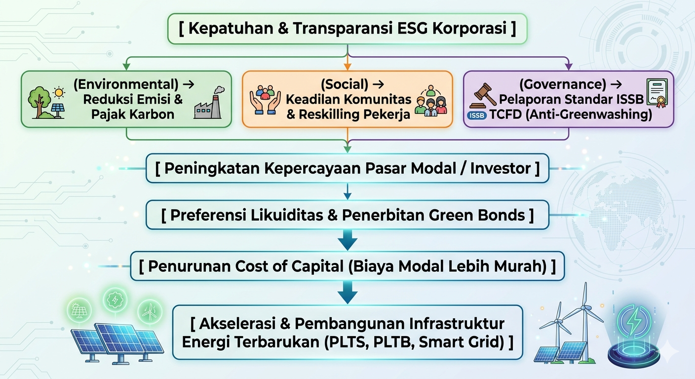 Mengakselerasi Transisi Energi Berkelanjutan: Integrasi Metrik ESG dalam Arsitektur Finansial Global dan Sektor Energi Terbarukan